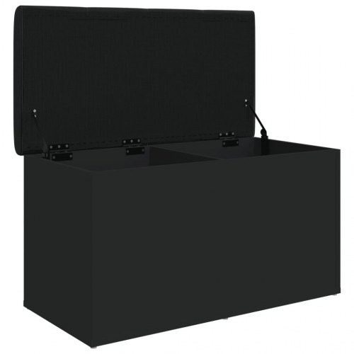 Opbevaringsbænk 82x42x45 cm konstrueret træ sort