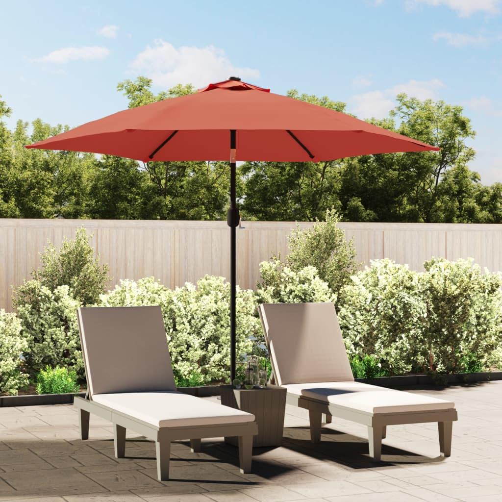Parasol 300 cm metalstang terracotta
