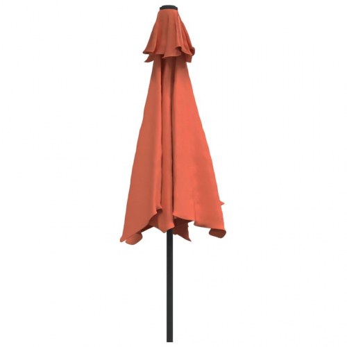 Parasol 300 cm med metalstang - terracotta