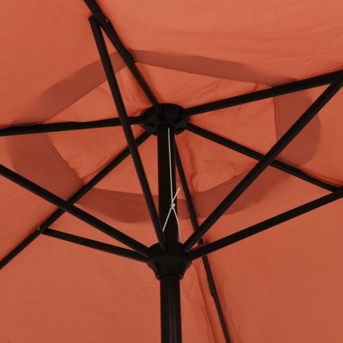 Parasol 300 cm med metalstang - terracotta