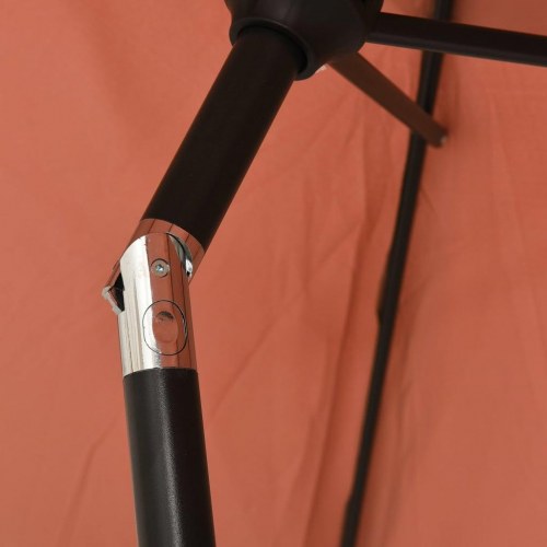 Parasol 300 cm med metalstang - terracotta
