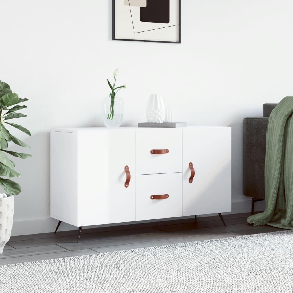 Skænk 100X36X60 Cm Konstrueret Træ - Hvid højglans