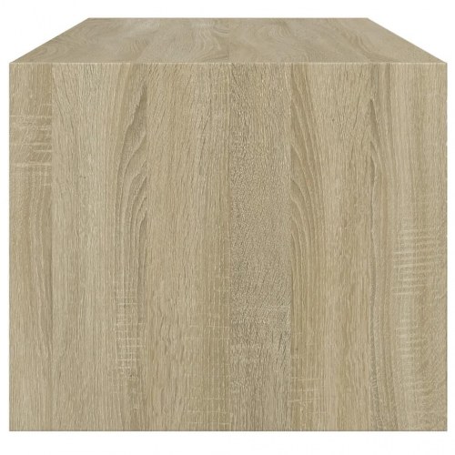 Sofabord med glaslåger 102 x 50 x 42 cm - sonoma-eg