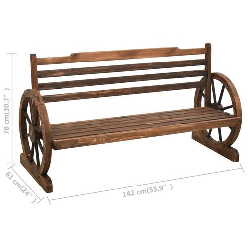 Havebænk 142 cm massivt fyrretræ