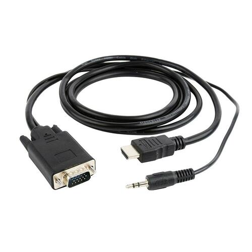 GEMBIRD VGA til HDMI-adapter med lyd - Sort 1,8 m (A-HDMI-VGA-03-6)