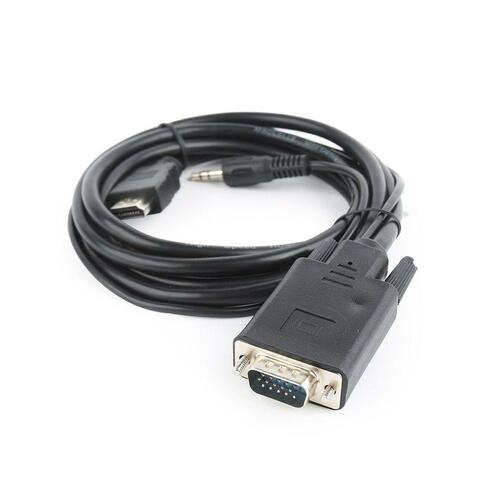 GEMBIRD VGA til HDMI-adapter med lyd - Sort 1,8 m (A-HDMI-VGA-03-6)
