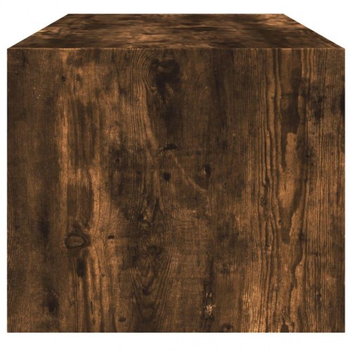 Sofabord med glaslåger 102 x 50 x 42 cm - røget egetræ