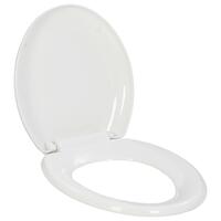 Toiletsæde med soft-close og quick release-design hvid