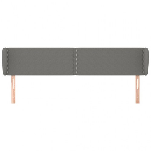 Sengegavl med kanter 183 x 23 x 78/88 cm - mørkegrå