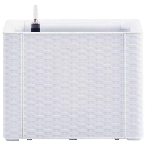 Højbed med automatisk vandingssystem 43x43x33 cm hvid