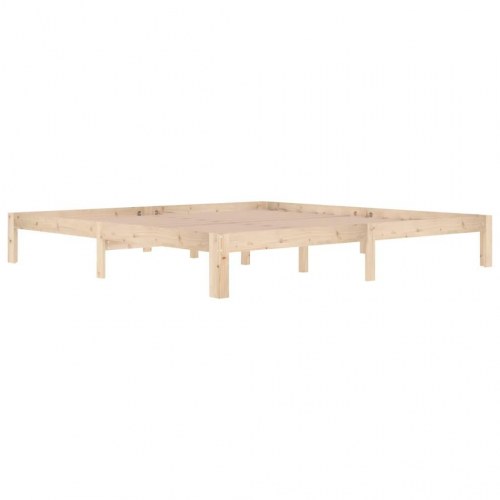 Sengeramme 200 x 200 cm i massivt fyrretræ - natur