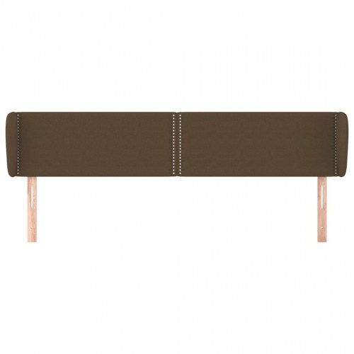 Sengegavl med kanter 183 x 23 x 78/88 cm - mørkebrun