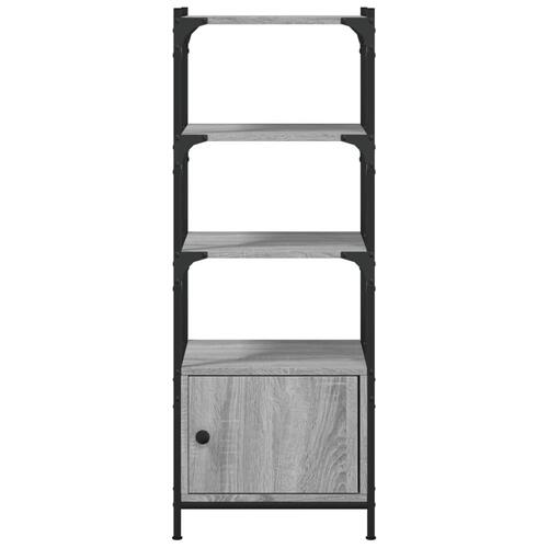 Bogreol 3 hylder 41x30x109,5 cm konstrueret træ grå sonoma-eg