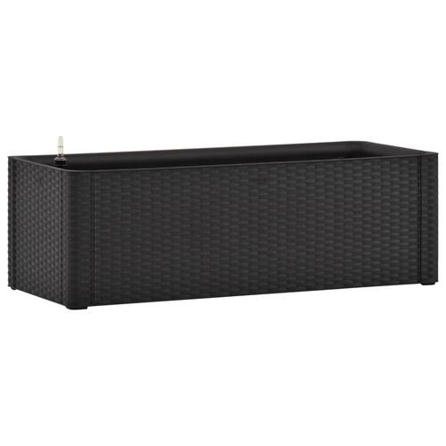Højbed med automatisk vandingssystem 100x43x33 cm antracitgrå