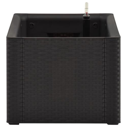 Højbed med automatisk vandingssystem 100x43x33 cm antracitgrå