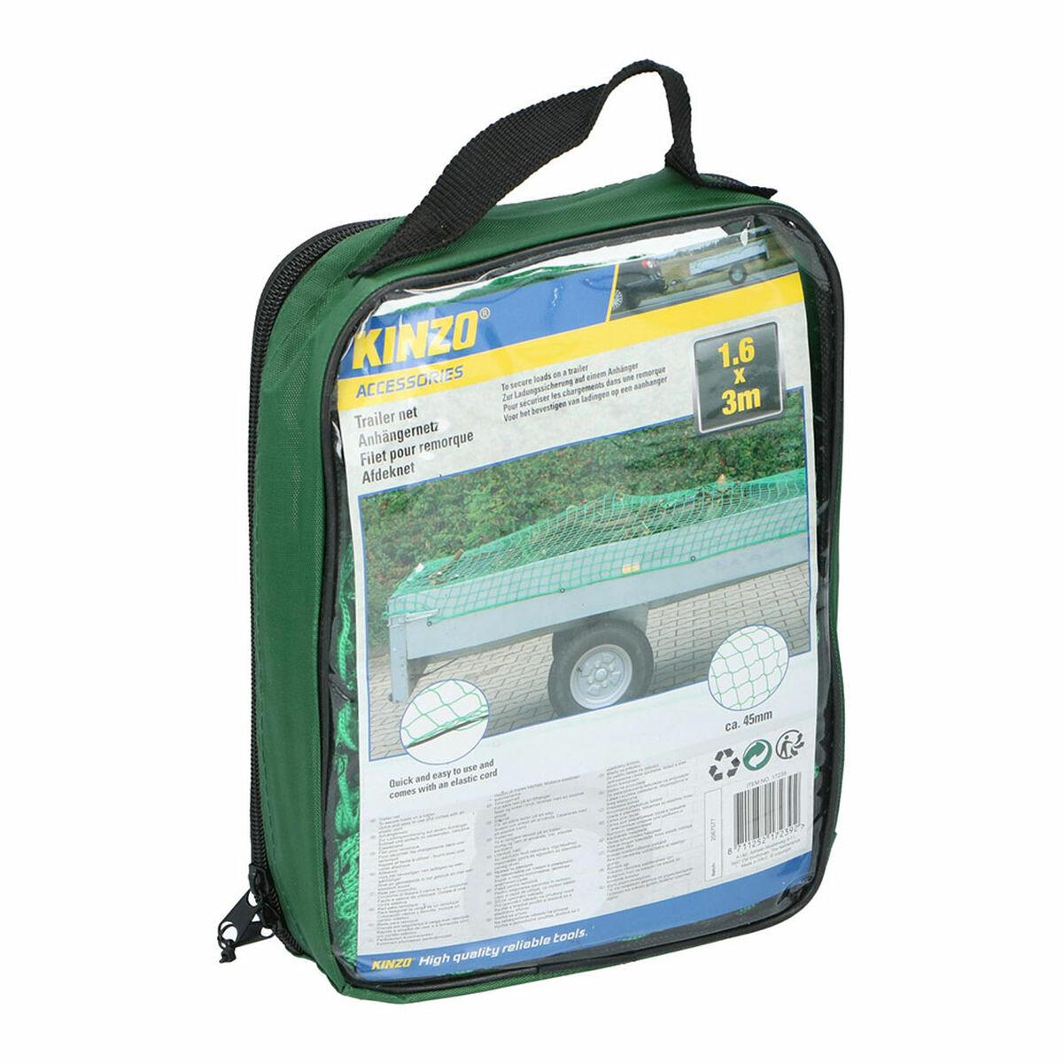 Kinzo slæbenet i polypropylen, grøn, 1,6 × 3 m
