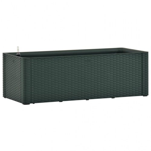 Højbed med automatisk vandingssystem 100x43x33 cm grøn