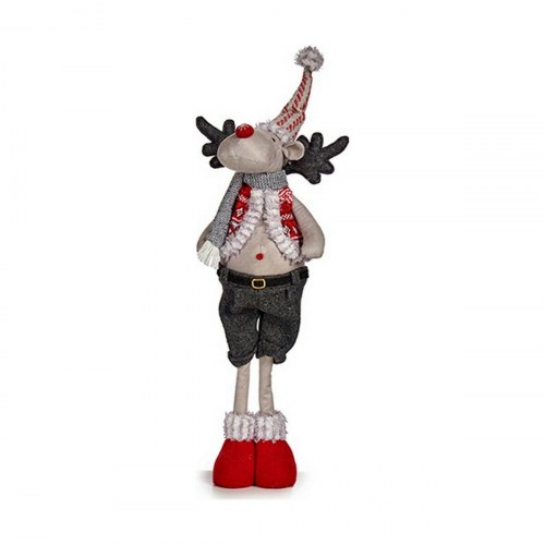 Krist+ julerensdyr - rød/grå juledekoration 13 × 65 × 18 cm