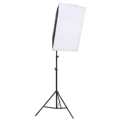 Belysningssæt med softboxes til fotostudie