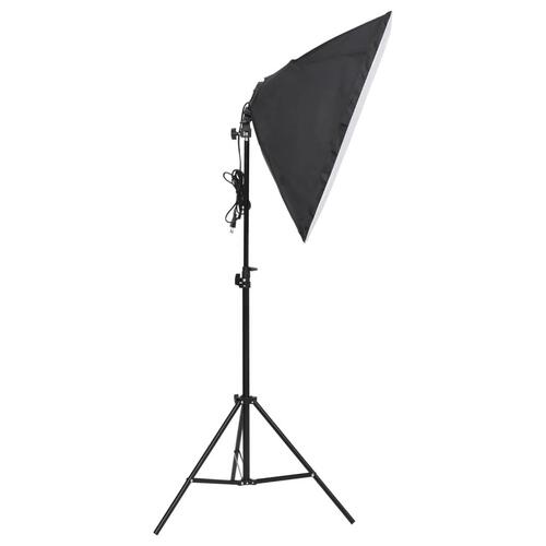Belysningssæt med softboxes til fotostudie