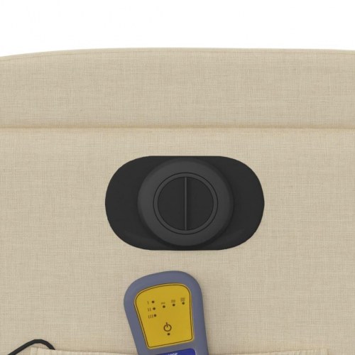 Eldrevet massagestol stof cremefarvet