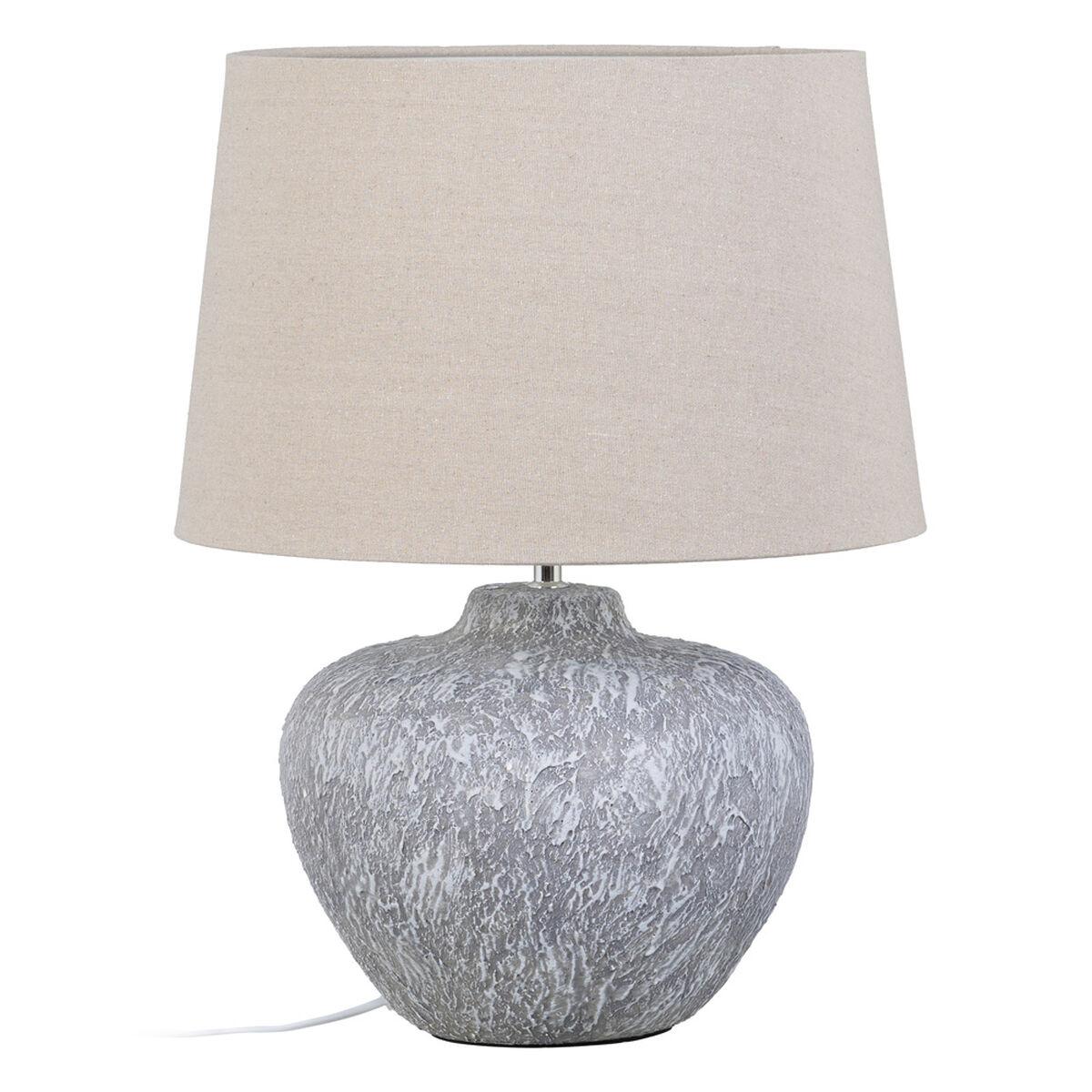 Bordlampe Grå Hør Keramik 40 W 220 V 240 V 220 240 V 40 X 40 X 55 Cm