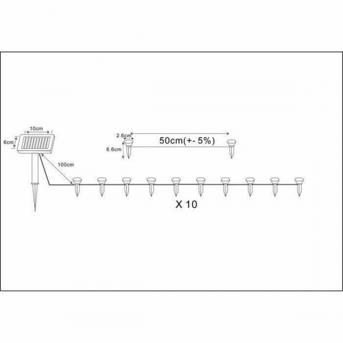 Solcelle lyskæde Galix LED - 100 lm, 10 dioder, 5 m