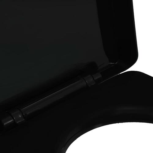 Toiletsæde med soft-close og quick release-design sort