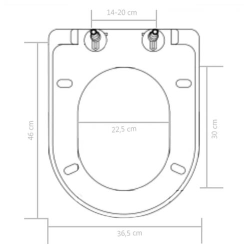 Toiletsæde med soft-close og quick release-design sort