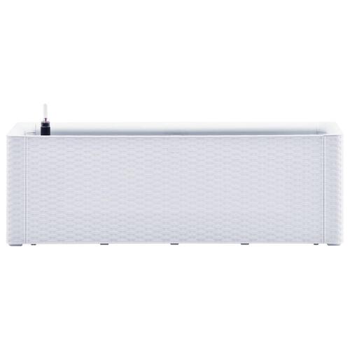 Højbed med automatisk vandingssystem 100x43x33 cm hvid
