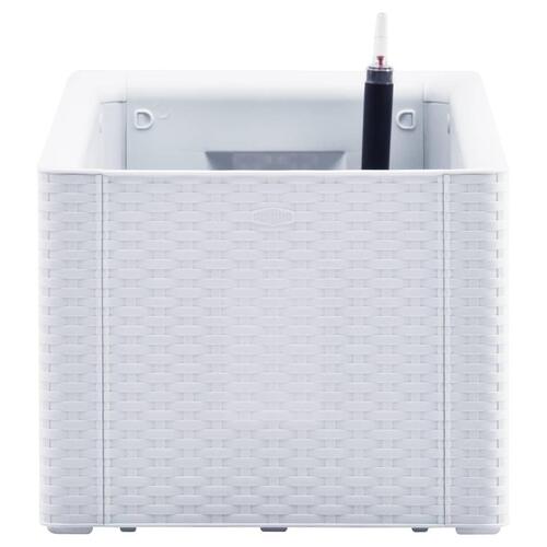 Højbed med automatisk vandingssystem 100x43x33 cm hvid