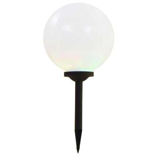 LED-solcellelamper 2 stk. 30 cm rund RGB-farver