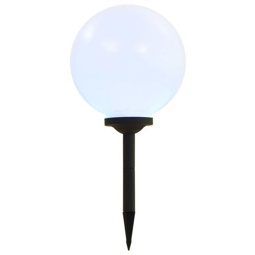 LED-solcellelamper 2 stk. 30 cm rund RGB-farver