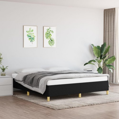 Sengeramme 180 x 200 cm i stof - sort