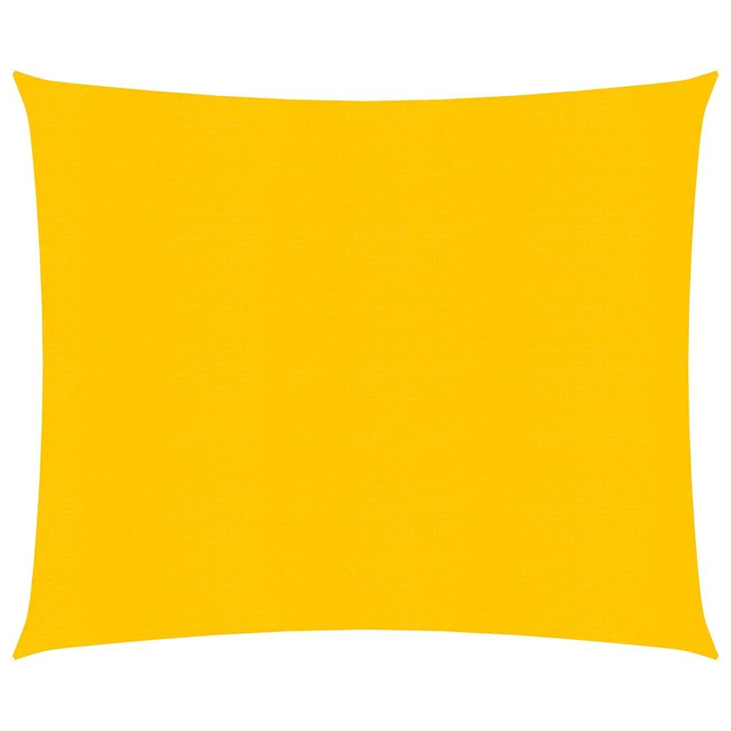 Solsejl 2×2 m - gul HDPE 160 g/m², firkantet