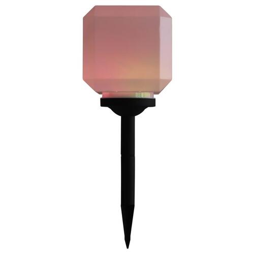 Udendørs solcellelamper 3 stk. LED kubeform 20 cm RGB