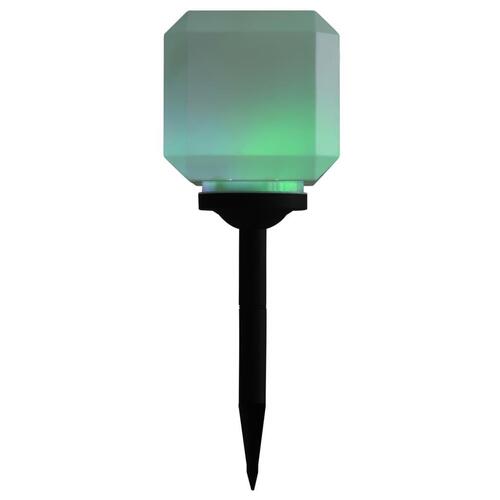 Udendørs solcellelamper 3 stk. LED kubeform 20 cm RGB
