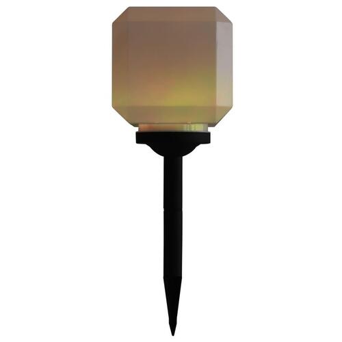 Udendørs solcellelamper 3 stk. LED kubeform 20 cm RGB