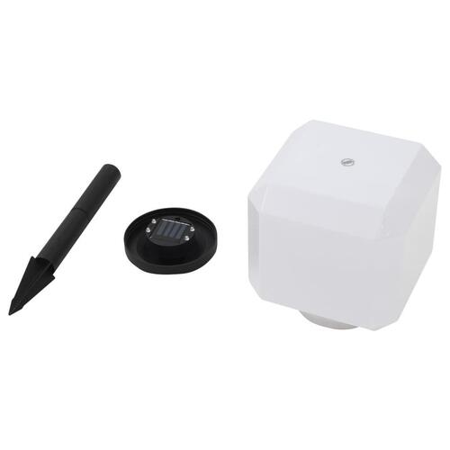 Udendørs solcellelamper 3 stk. LED kubeform 20 cm RGB