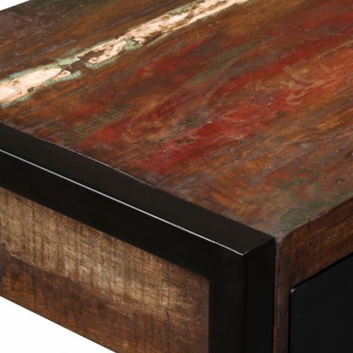 Skrivebord med 2 skuffer - 120×50×76 cm i massivt genbrugstræ