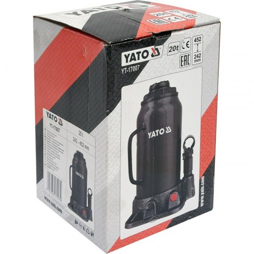 Yato knækt YT-17007 - Hydraulisk flaske donkraft 20 t, sort