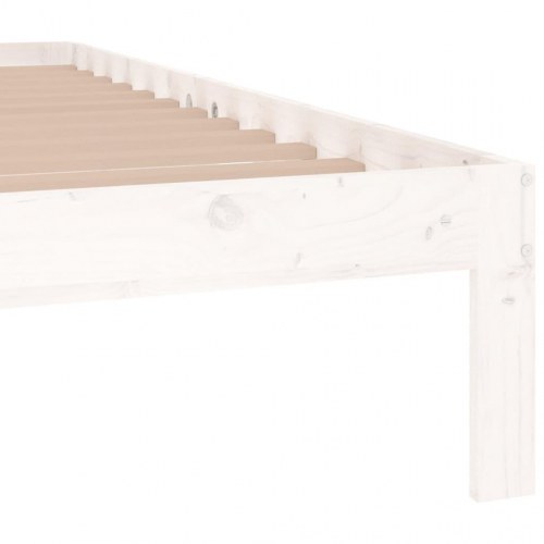 Sengeramme 150 x 200 cm - King Size i massivt fyrretræ, hvid