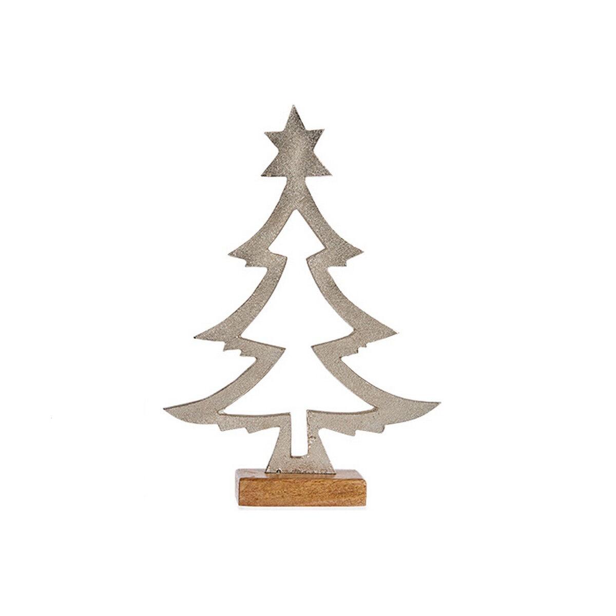 Juletræ dekoration Krist+ - sølvfarvet, træform 5 × 29 × 20,5 cm