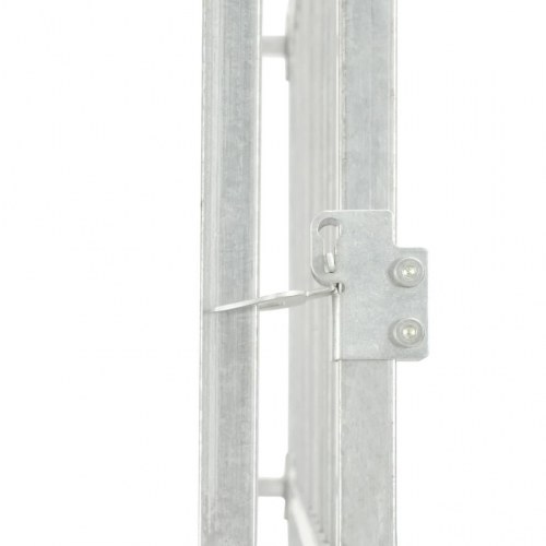 Udendørs hundeløbegård 760 × 760 × 185 cm i galvaniseret stål - sølv