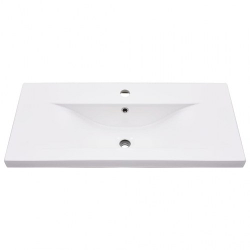 Indbygget håndvask på stel jern sort