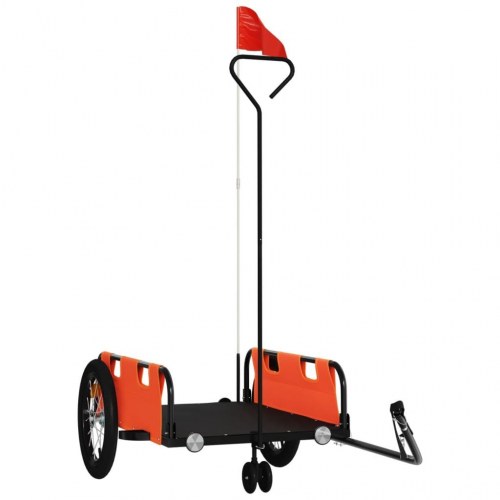 Cykeltrailer i oxfordstof og pulverlakeret jern - orange