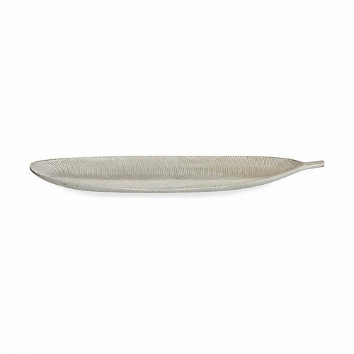 Borddekoration blad - , hvid MDF bakke, 59,5 × 21,6 cm (6 stk.)