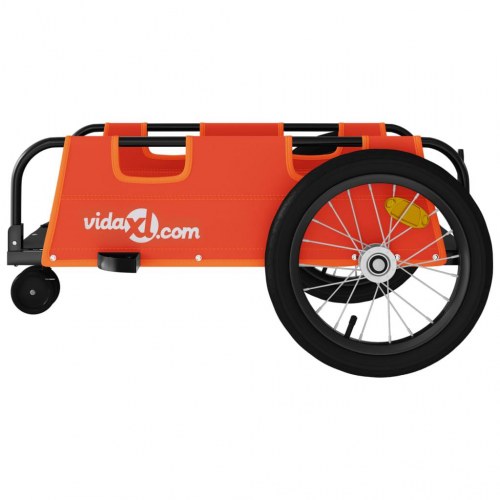 Cykeltrailer i oxfordstof og pulverlakeret jern - orange