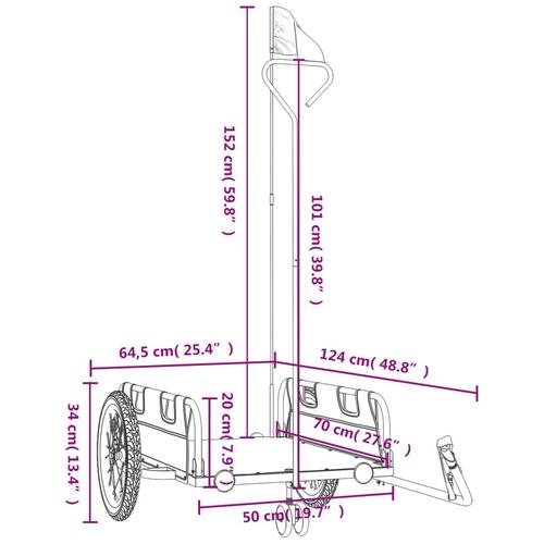 Cykeltrailer oxfordstof og jern grøn