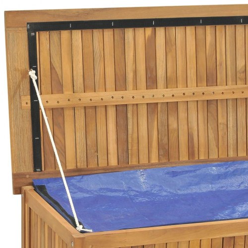 Opbevaringsboks til haven i massivt teaktræ - 114 × 50 × 58 cm